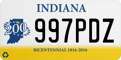 IN license plate 997PDZ