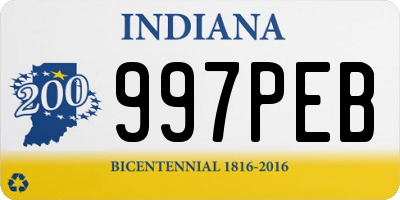 IN license plate 997PEB