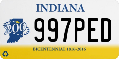 IN license plate 997PED