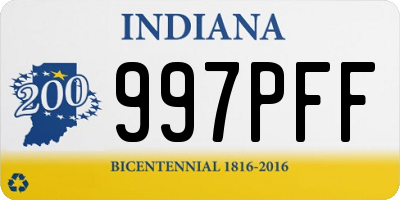 IN license plate 997PFF