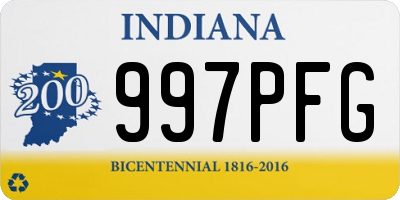 IN license plate 997PFG