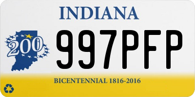 IN license plate 997PFP