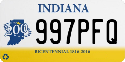 IN license plate 997PFQ