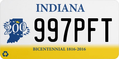 IN license plate 997PFT