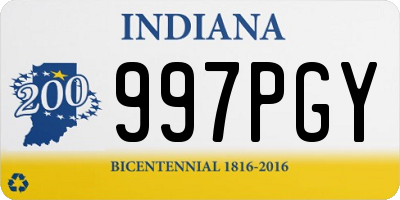 IN license plate 997PGY