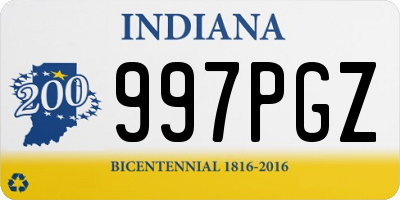 IN license plate 997PGZ