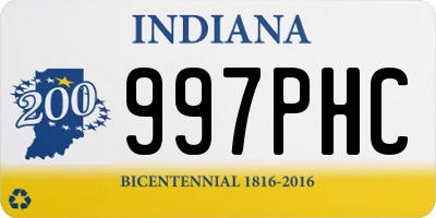 IN license plate 997PHC