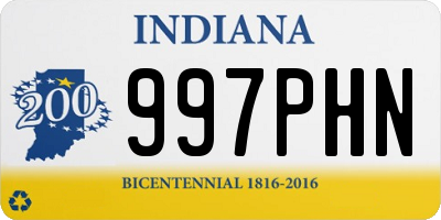 IN license plate 997PHN