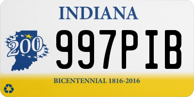 IN license plate 997PIB