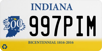 IN license plate 997PIM