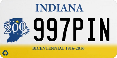 IN license plate 997PIN