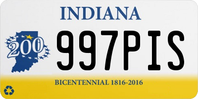 IN license plate 997PIS