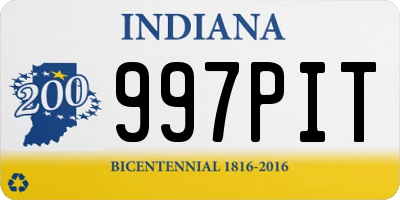 IN license plate 997PIT