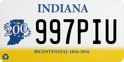 IN license plate 997PIU