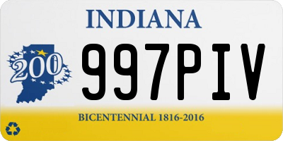 IN license plate 997PIV