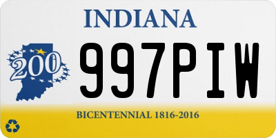 IN license plate 997PIW