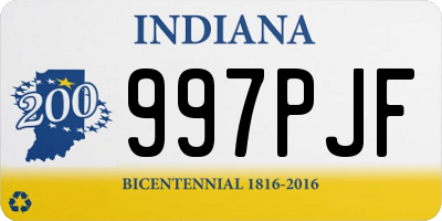 IN license plate 997PJF