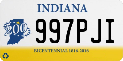 IN license plate 997PJI