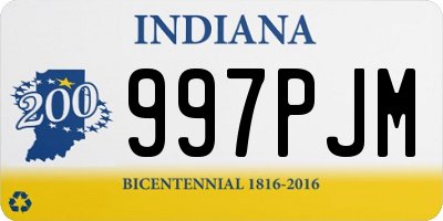 IN license plate 997PJM