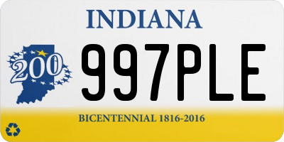 IN license plate 997PLE