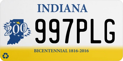 IN license plate 997PLG