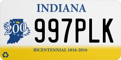 IN license plate 997PLK