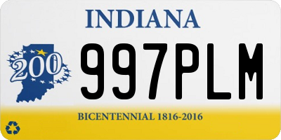 IN license plate 997PLM