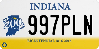 IN license plate 997PLN