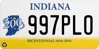 IN license plate 997PLO