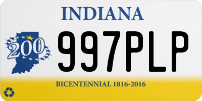 IN license plate 997PLP