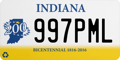 IN license plate 997PML