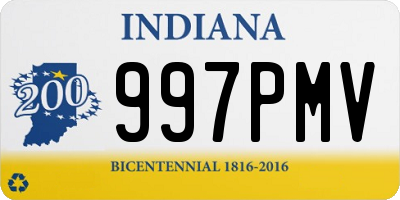 IN license plate 997PMV