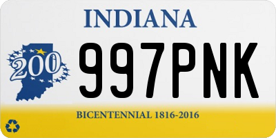 IN license plate 997PNK