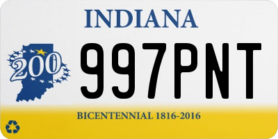 IN license plate 997PNT