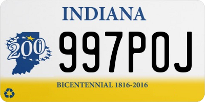 IN license plate 997POJ