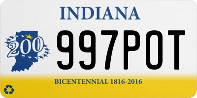 IN license plate 997POT