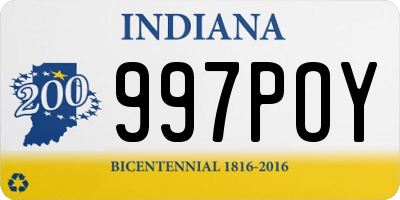 IN license plate 997POY