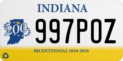 IN license plate 997POZ