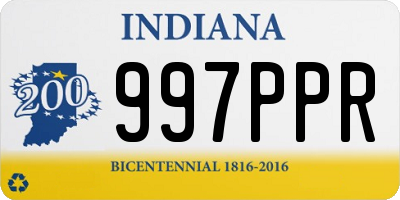 IN license plate 997PPR