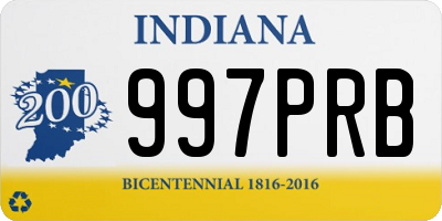 IN license plate 997PRB