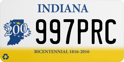 IN license plate 997PRC