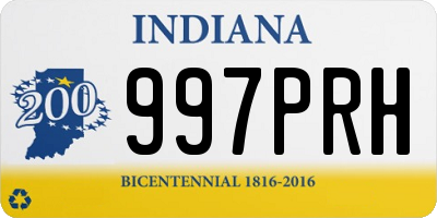 IN license plate 997PRH