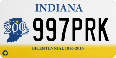 IN license plate 997PRK