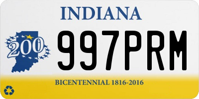 IN license plate 997PRM