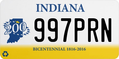 IN license plate 997PRN