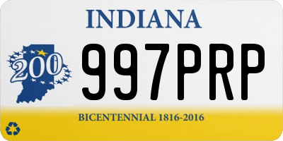 IN license plate 997PRP