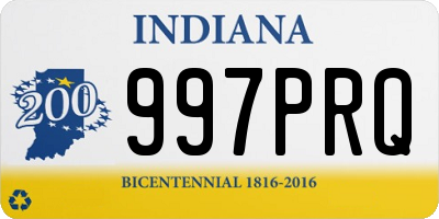 IN license plate 997PRQ