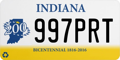 IN license plate 997PRT