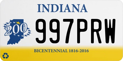 IN license plate 997PRW