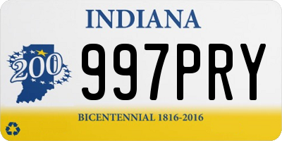 IN license plate 997PRY